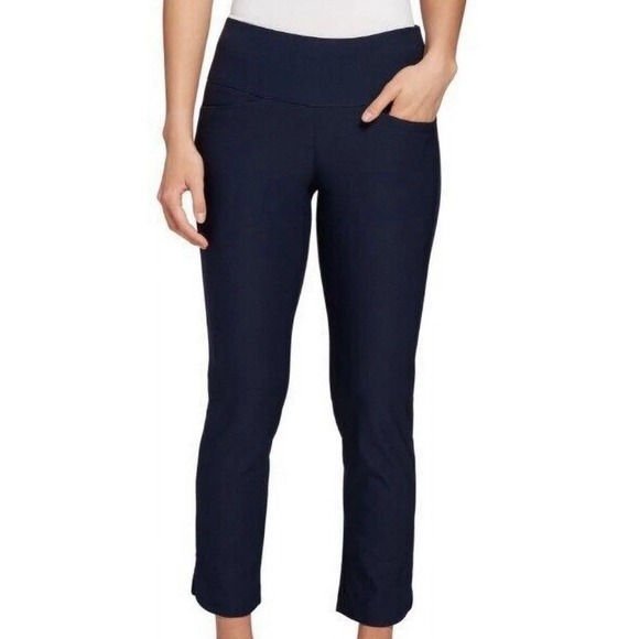 NEW! LADY HAGEN GOLF PULL ON ANKLE PANT -TUMMY CONTROL XXL DARK NAVY - Picture 1 of 5